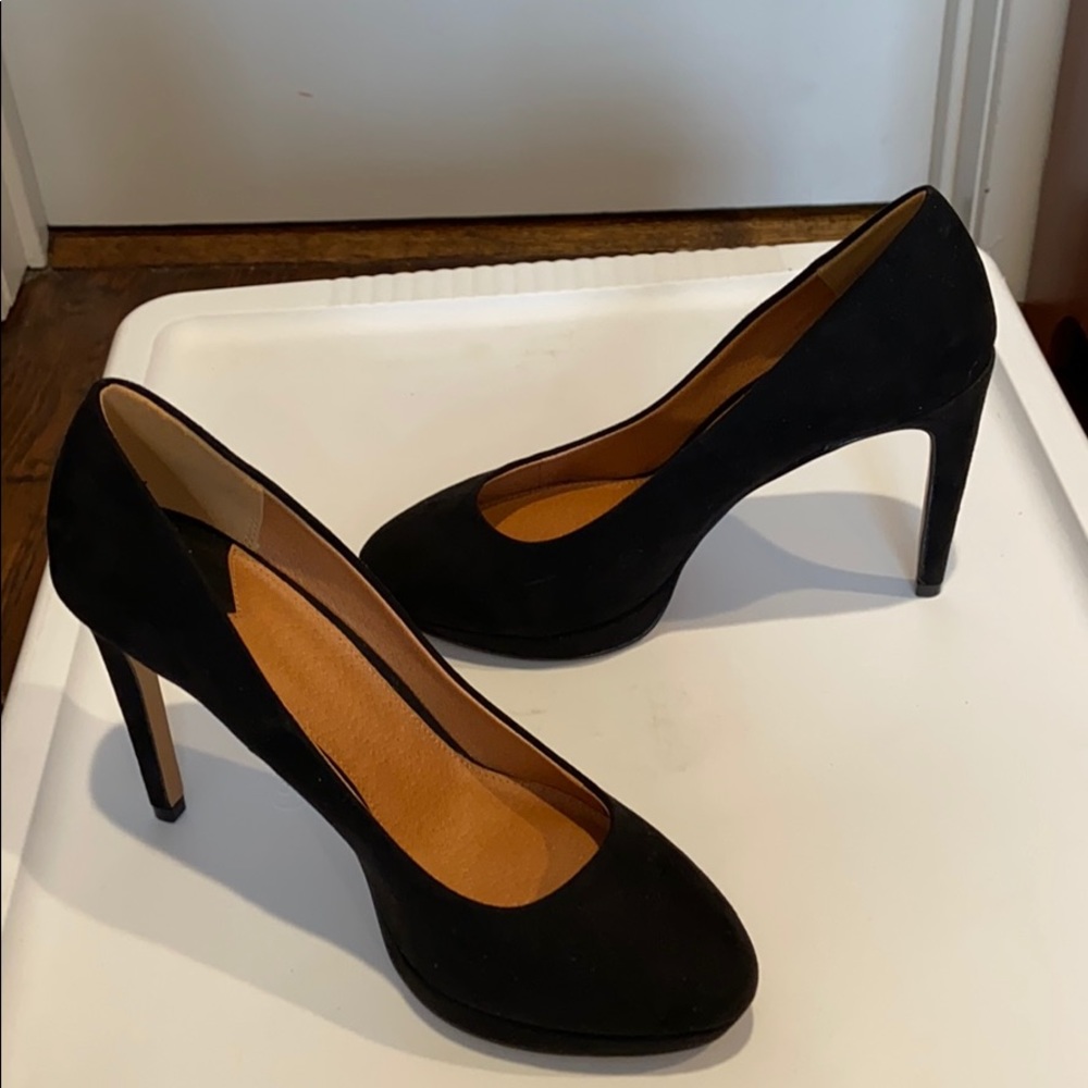Black velvet heels size 8/38 H&M